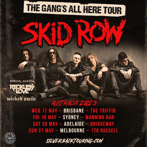 skid row tour dates 2022